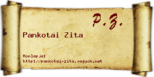 Pankotai Zita névjegykártya